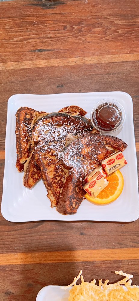 Breakfast plate on the patio